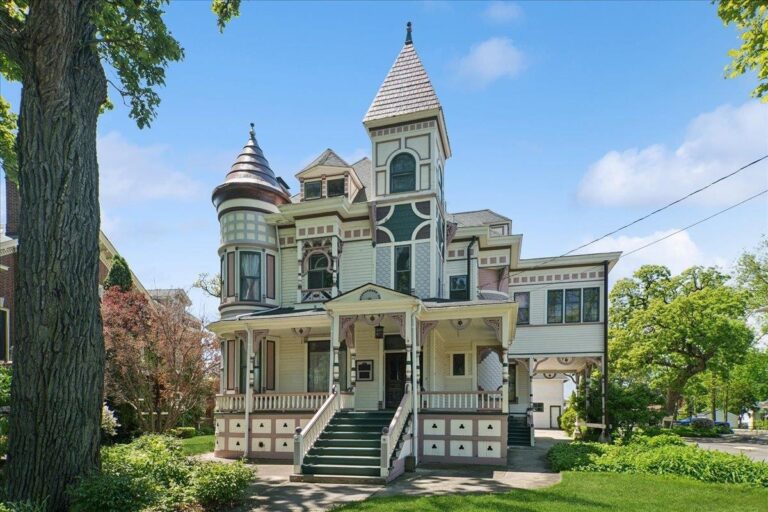 “The Pelton Mansion: 1889 Queen Anne Landmark in Elgin’s Historic District | $550,000”