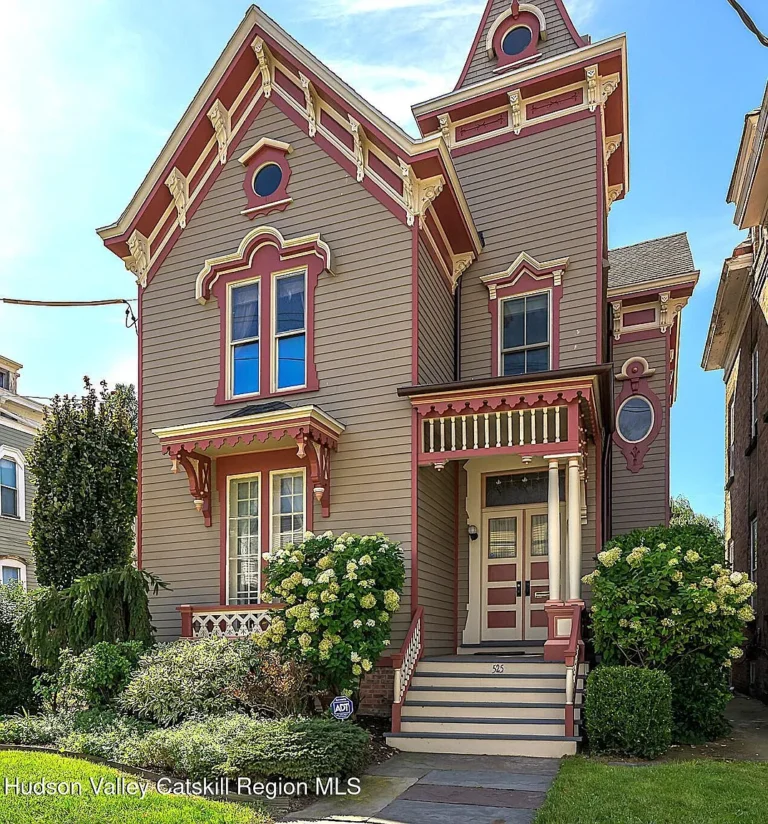 1880 Victorian Hardwood Inlays, Marble Fireplaces, Curved Staircase & an Oasis Garden