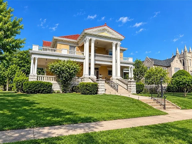 The Harry Ford Sinclair Mansion: Red Tile Roof, Gold Masonry & Woodwork
